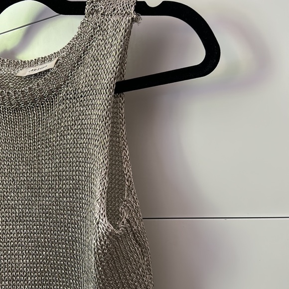 Silver knit tank top size S - Picture 5 of 9